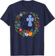 Floral Wreath He is Risen Jesus Christian Happy Easter T-Shirt - T-Shirt | Navy