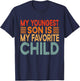 My Youngest Son Is My Favorite Child Vintage Son In Law T-Shirt - T-Shirt | Navy