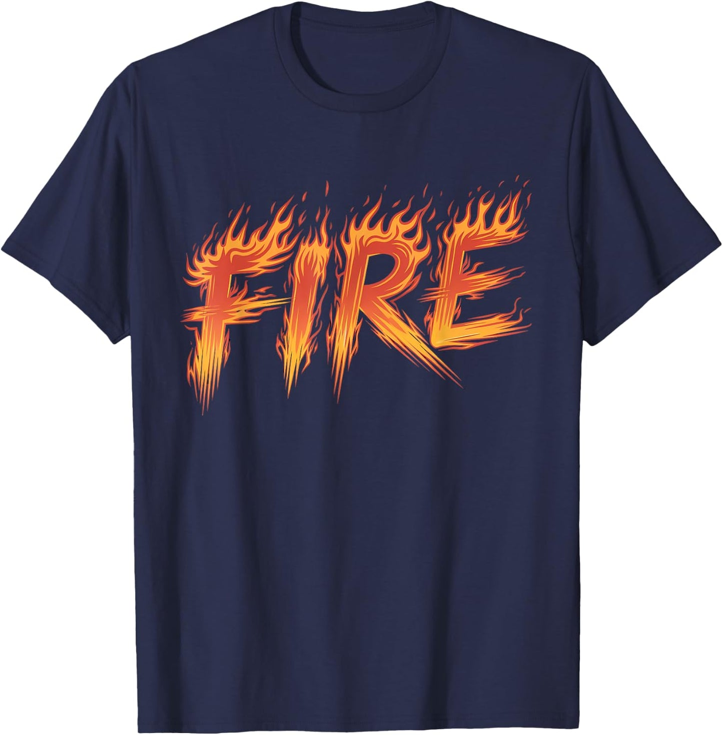 Fire Halloween Costume Fire Ice Matching Couples T-Shirt - T-Shirt | Navy
