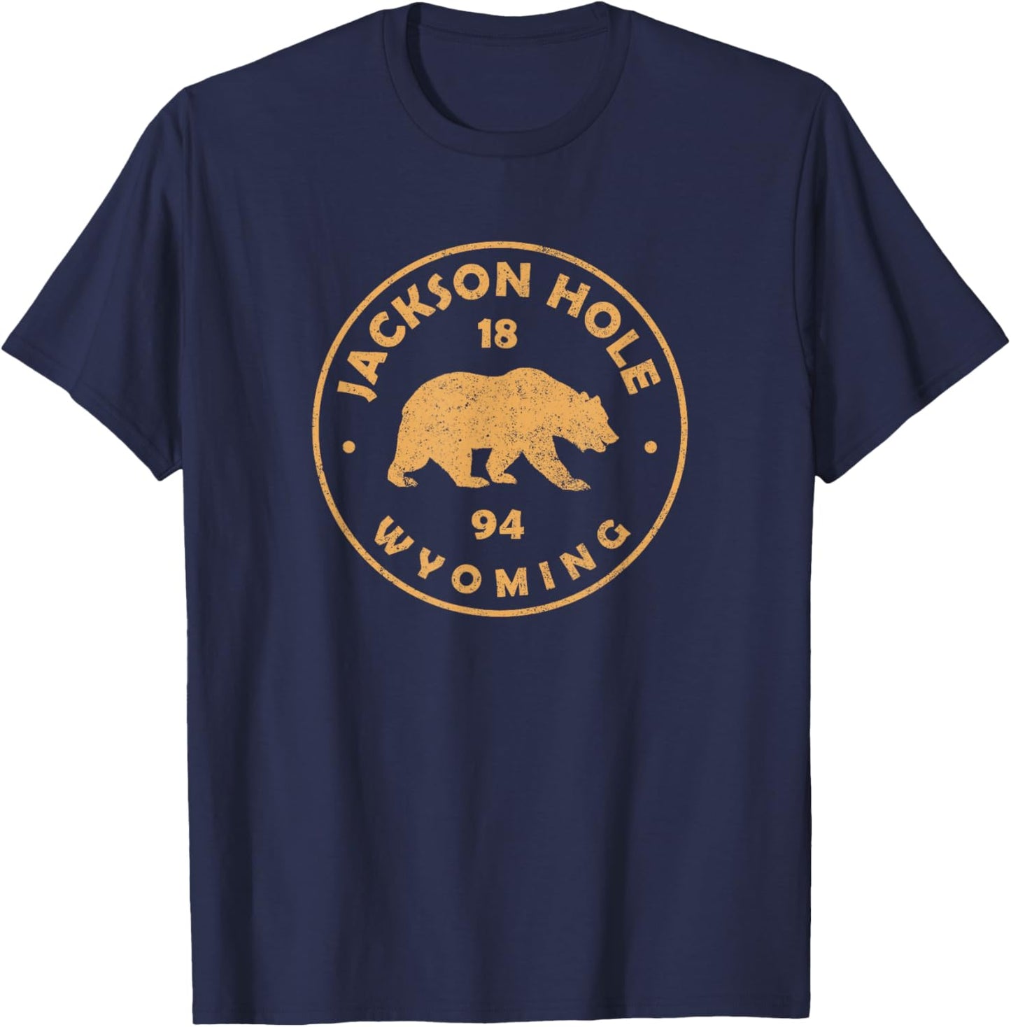 Retro Jackson Hole Wyoming Bear Vintage Kids T-Shirt - T-Shirt | Navy