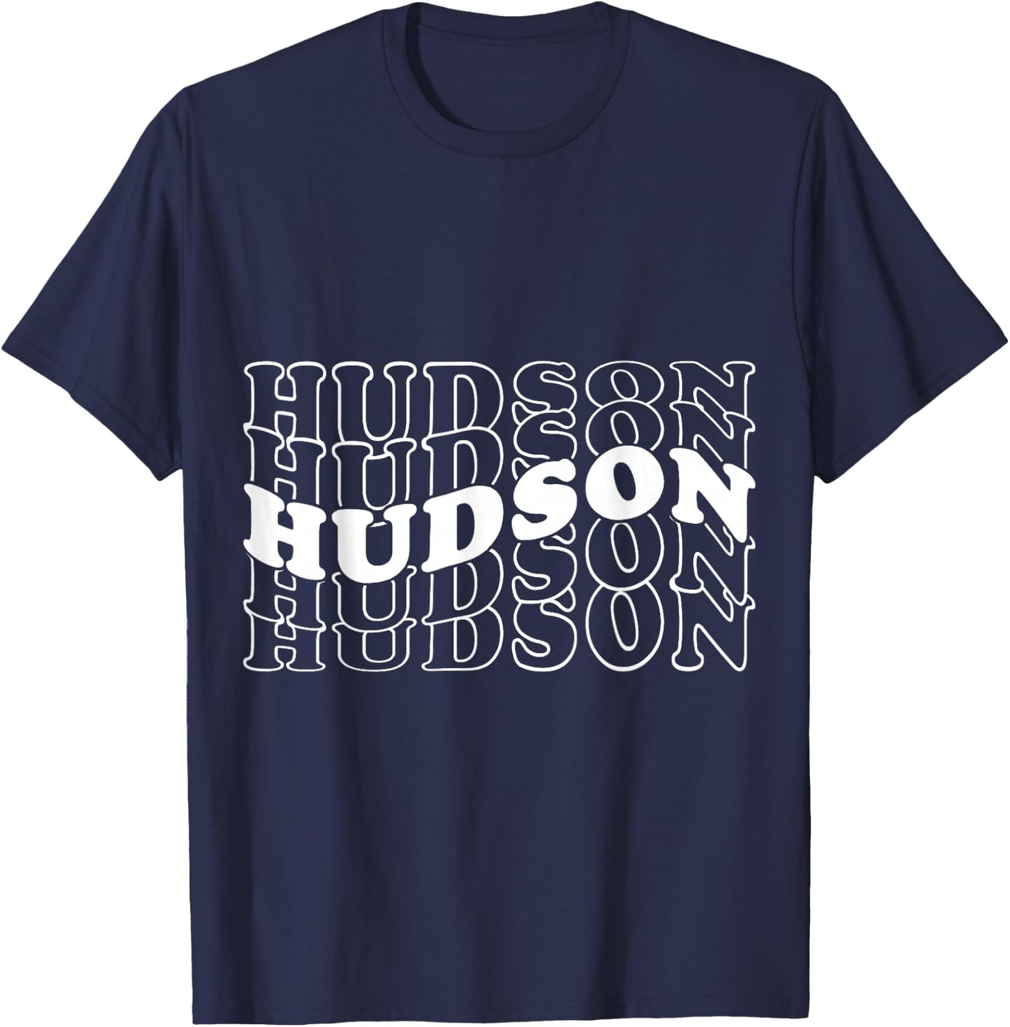 Hudson Gifts Retro -Adults Black Small Short Sleeve T-Shirt - T-Shirt | Navy