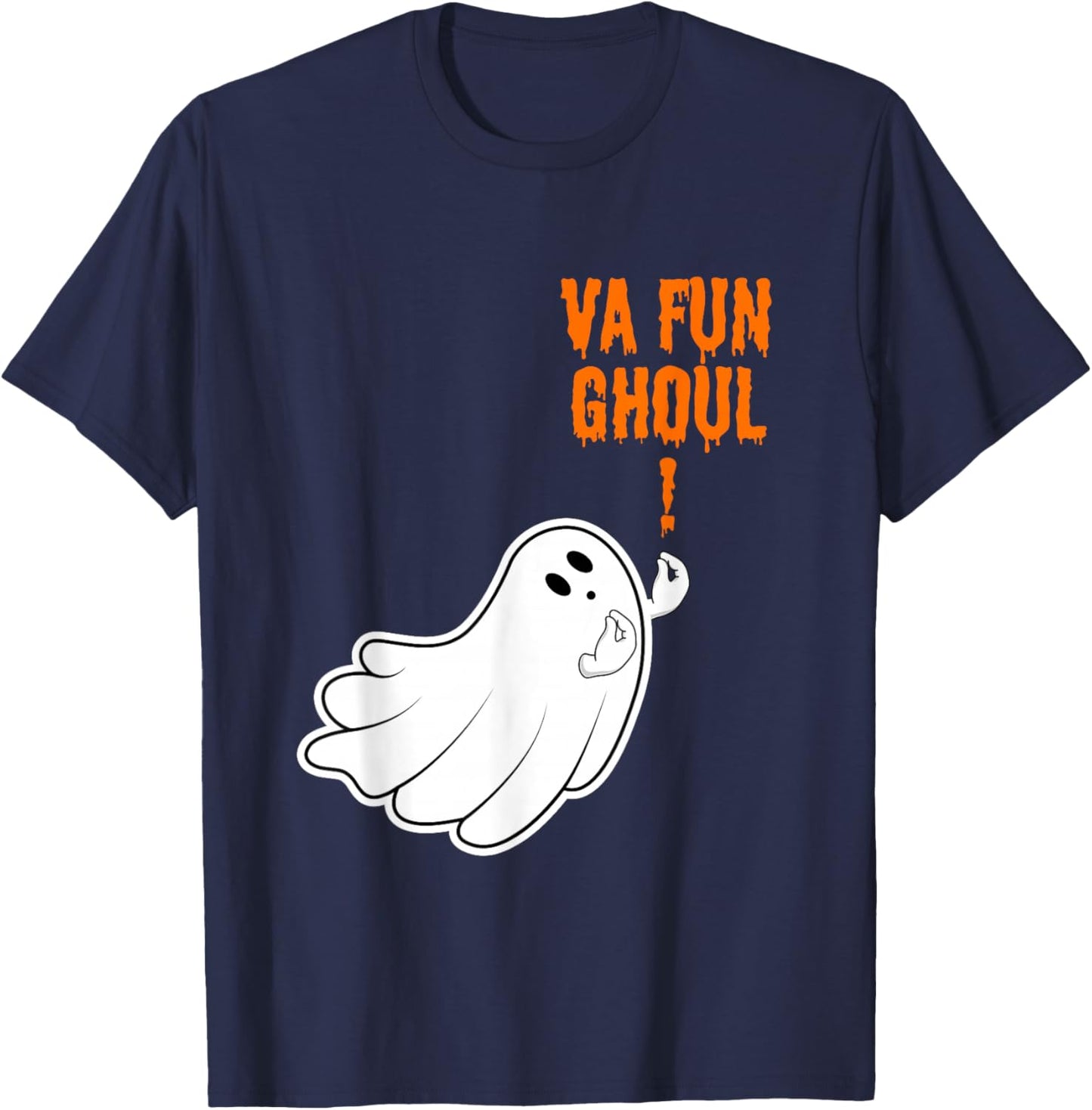 Va Fan Ghoul Funny Halloween Italian Halloween Ghost T-Shirt - T-Shirt | Navy