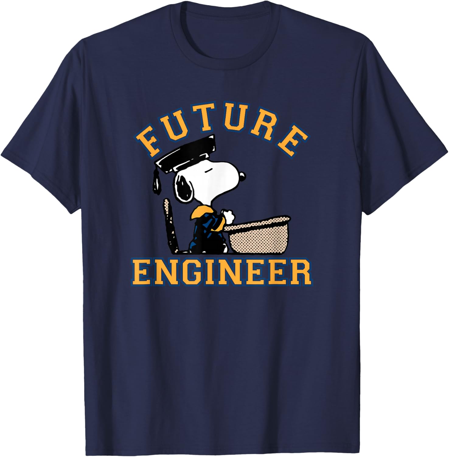 Peanuts Graduation Future Engineer Snoopy T-Shirt - T-Shirt | Navy
