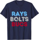Retro Vintage Rays Bolts Bucs T-Shirt - T-Shirt | Navy