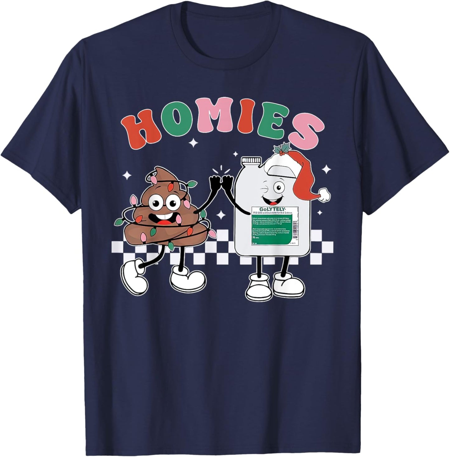 Funny Gastroenterologists Gastro Nurse Endo Nurse Christmas T-Shirt - T-Shirt | Navy