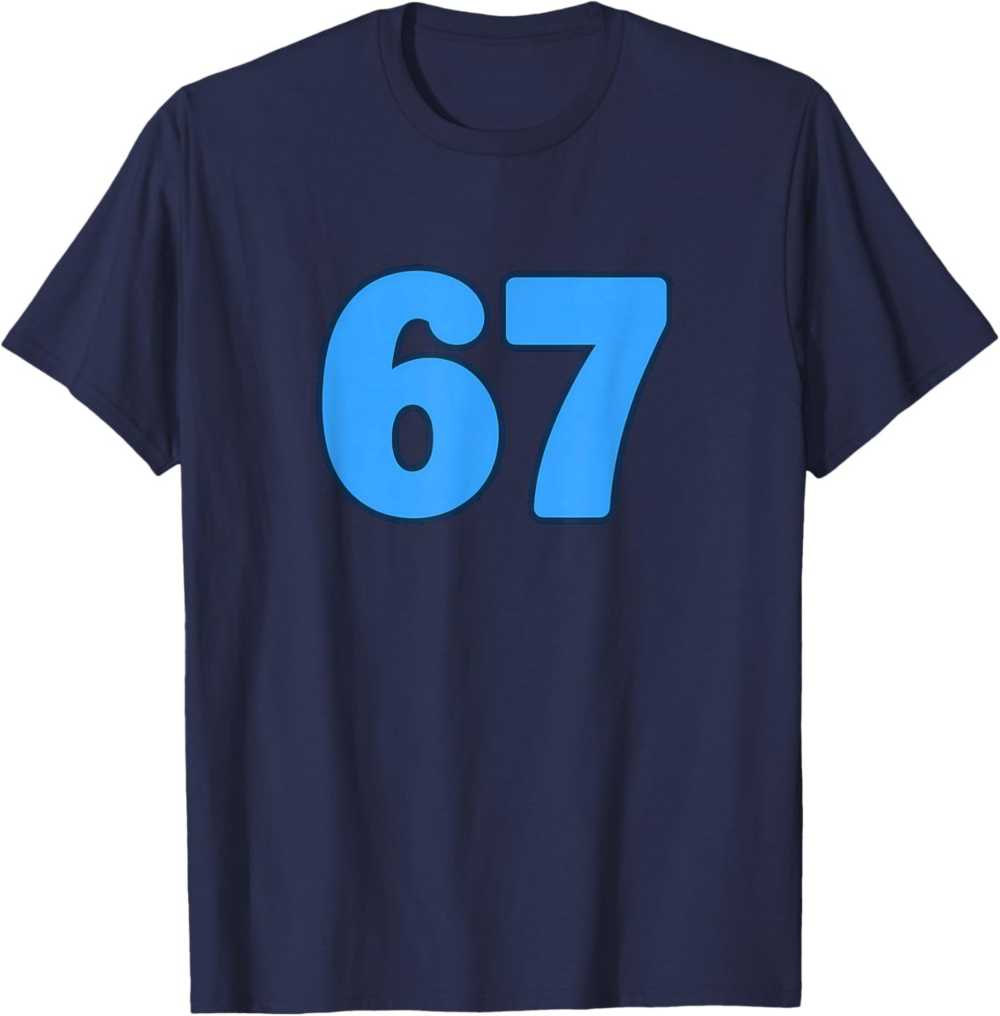 67 Number Meme T-Shirt - T-Shirt | Navy