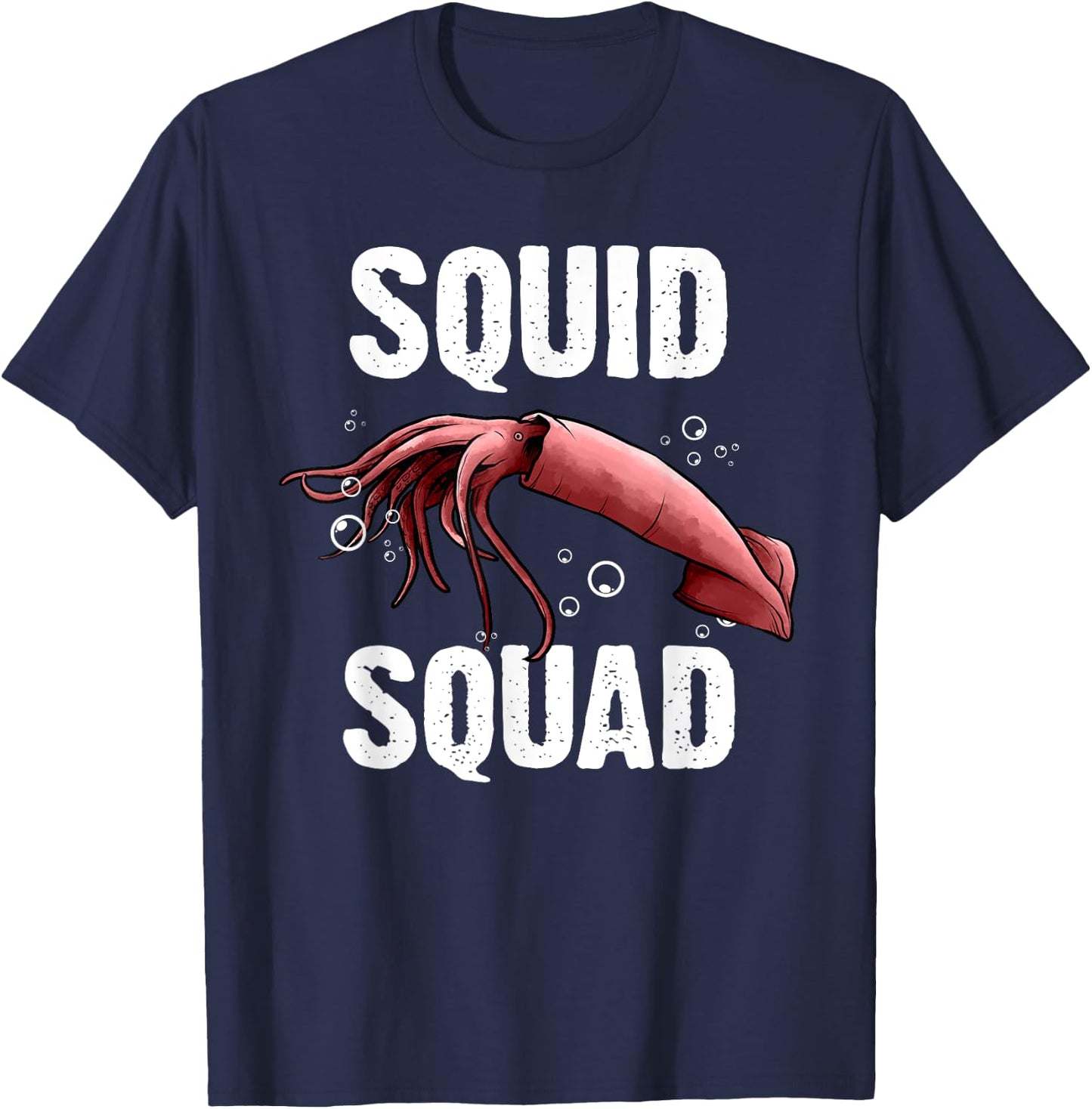 Squid Gift Women Giant Squid Seafood Calamari Lovers T-Shirt - T-Shirt | Navy