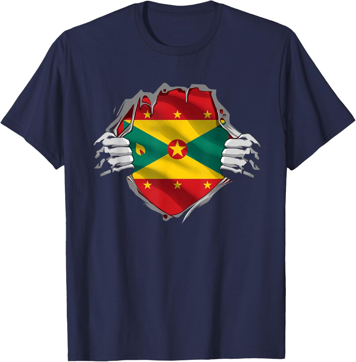 Grenada Super Grenada Flag Caribbean Grenadian Roots T-Shirt - T-Shirt | Navy