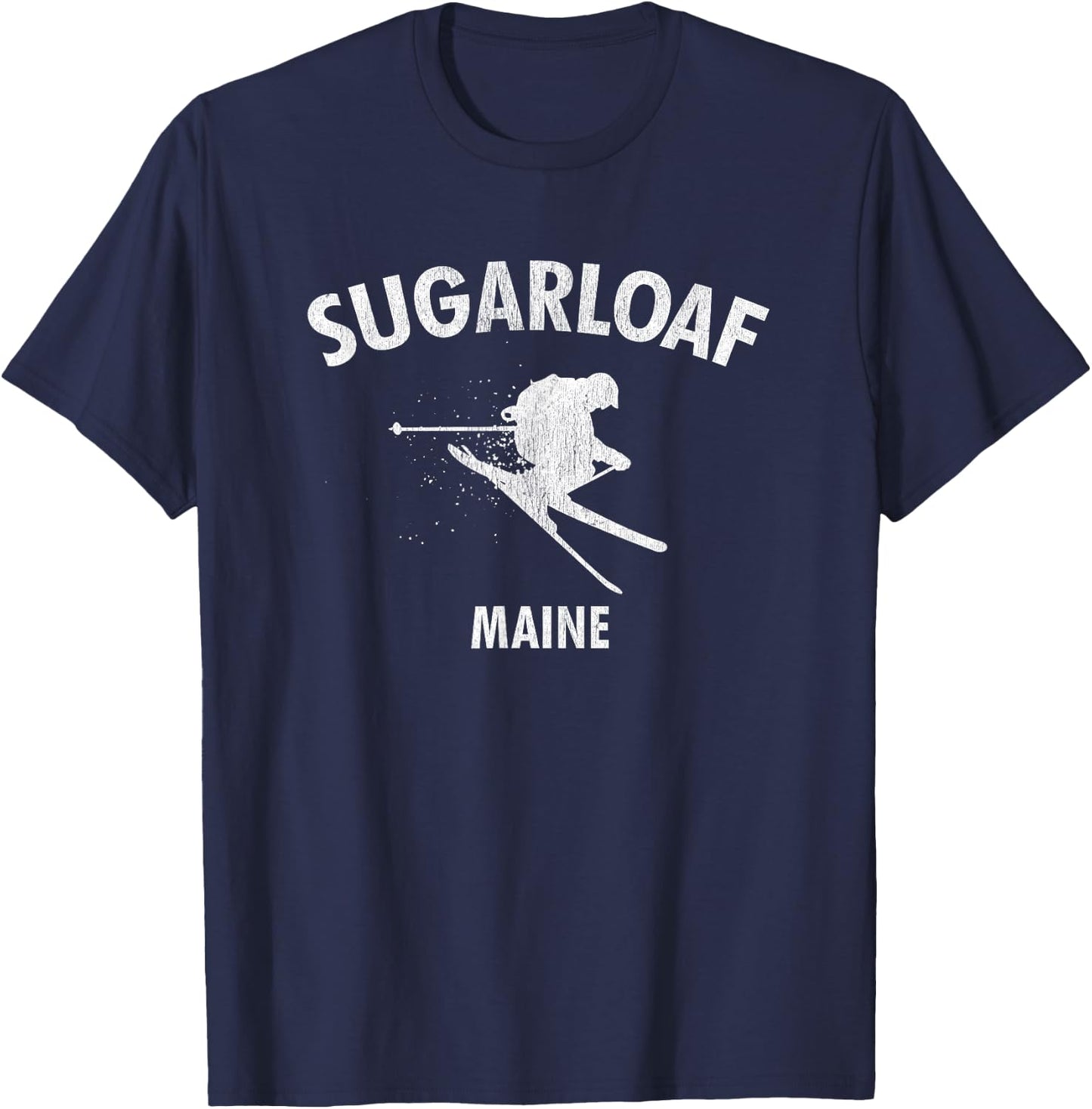 Sugarloaf Skiing Ski Maine Gift T-Shirt - T-Shirt | Navy