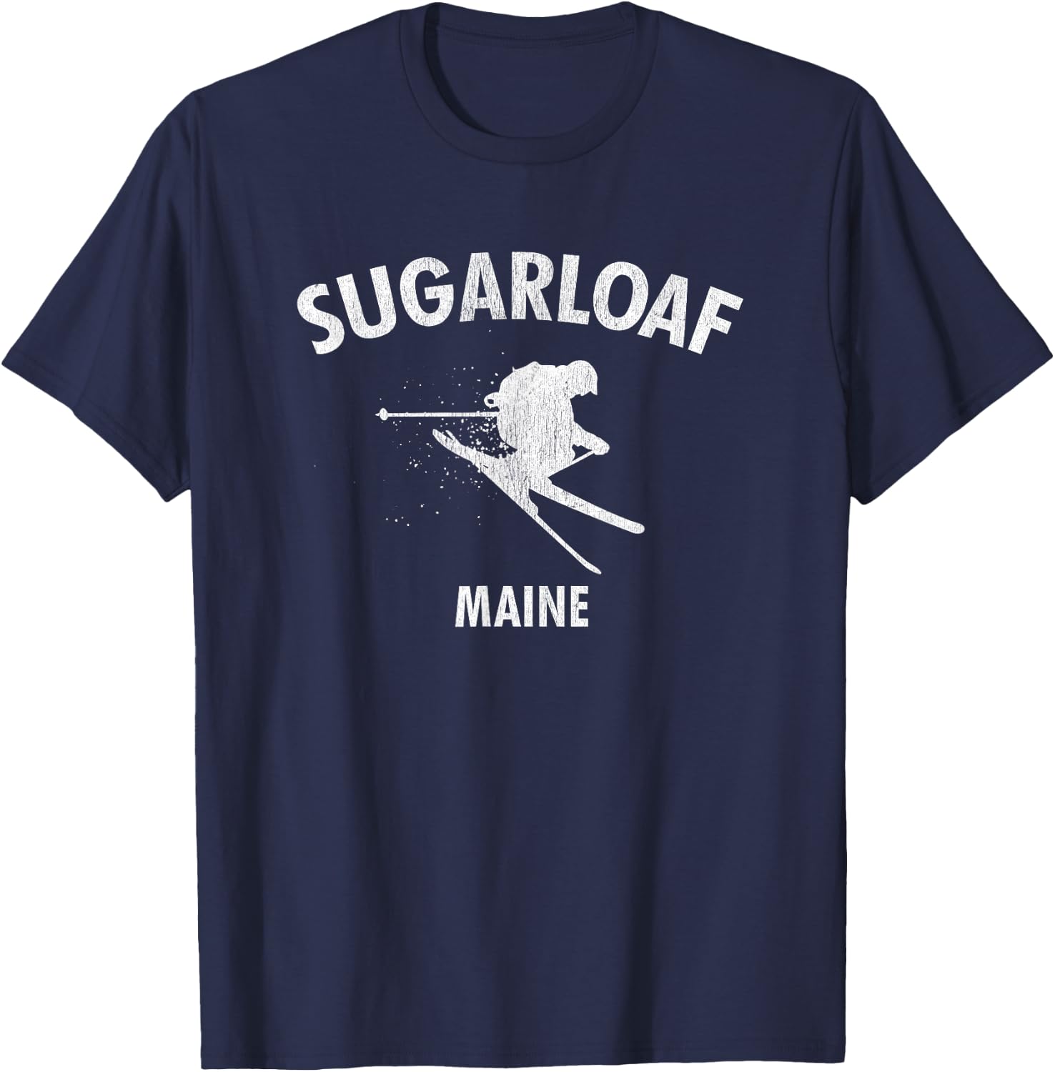 Sugarloaf Skiing Ski Maine Gift T-Shirt - T-Shirt | Navy