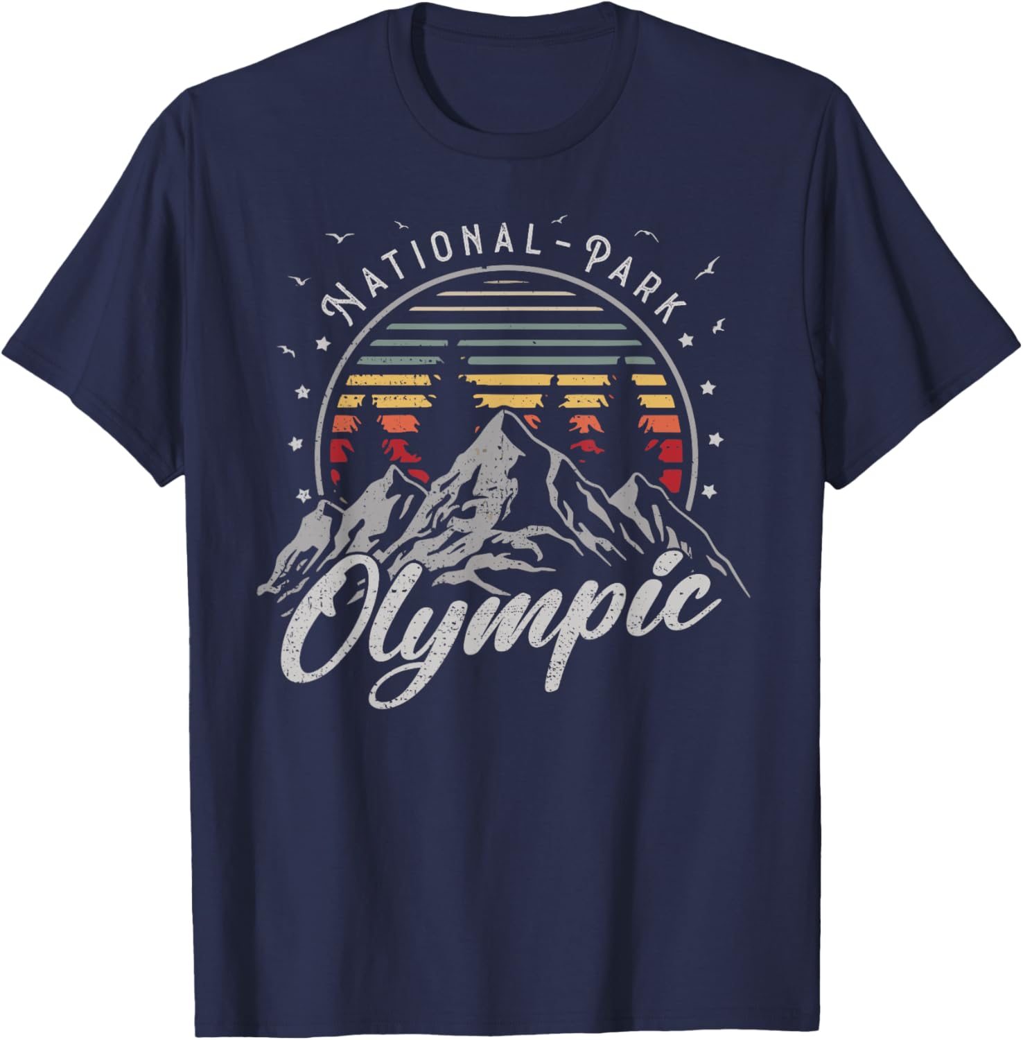 Retro Olympic National Park US Vintage Olympic T-Shirt - T-Shirt | Navy