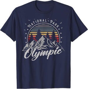 Retro Olympic National Park US Vintage Olympic T-Shirt - T-Shirt | Navy