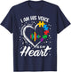 Autism Awareness Mom Shirt I Am His Voice He Is My Heart T-Shirt - T-Shirt | Navy
