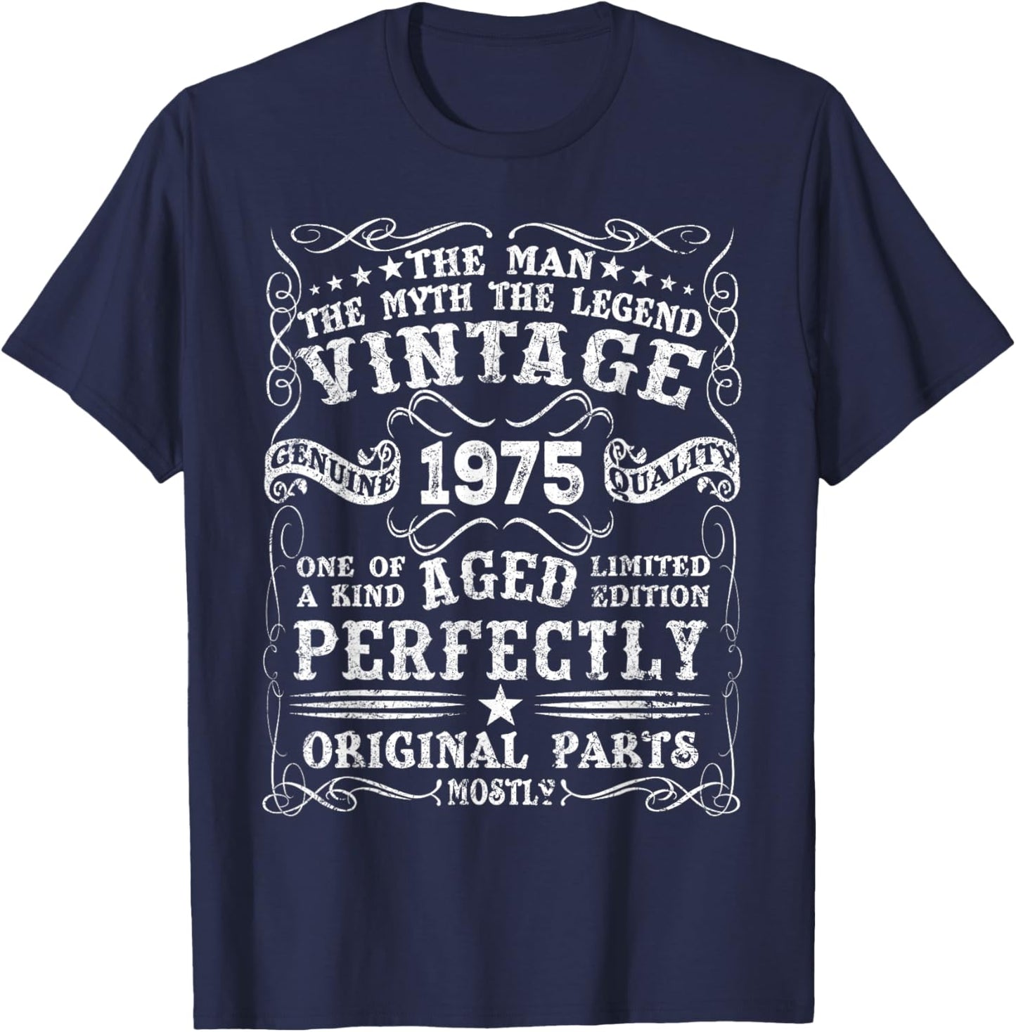 50 Year Old Gift Vintage 1975 Man Myth Legend 50th Birthday T-Shirt - T-Shirt | Navy