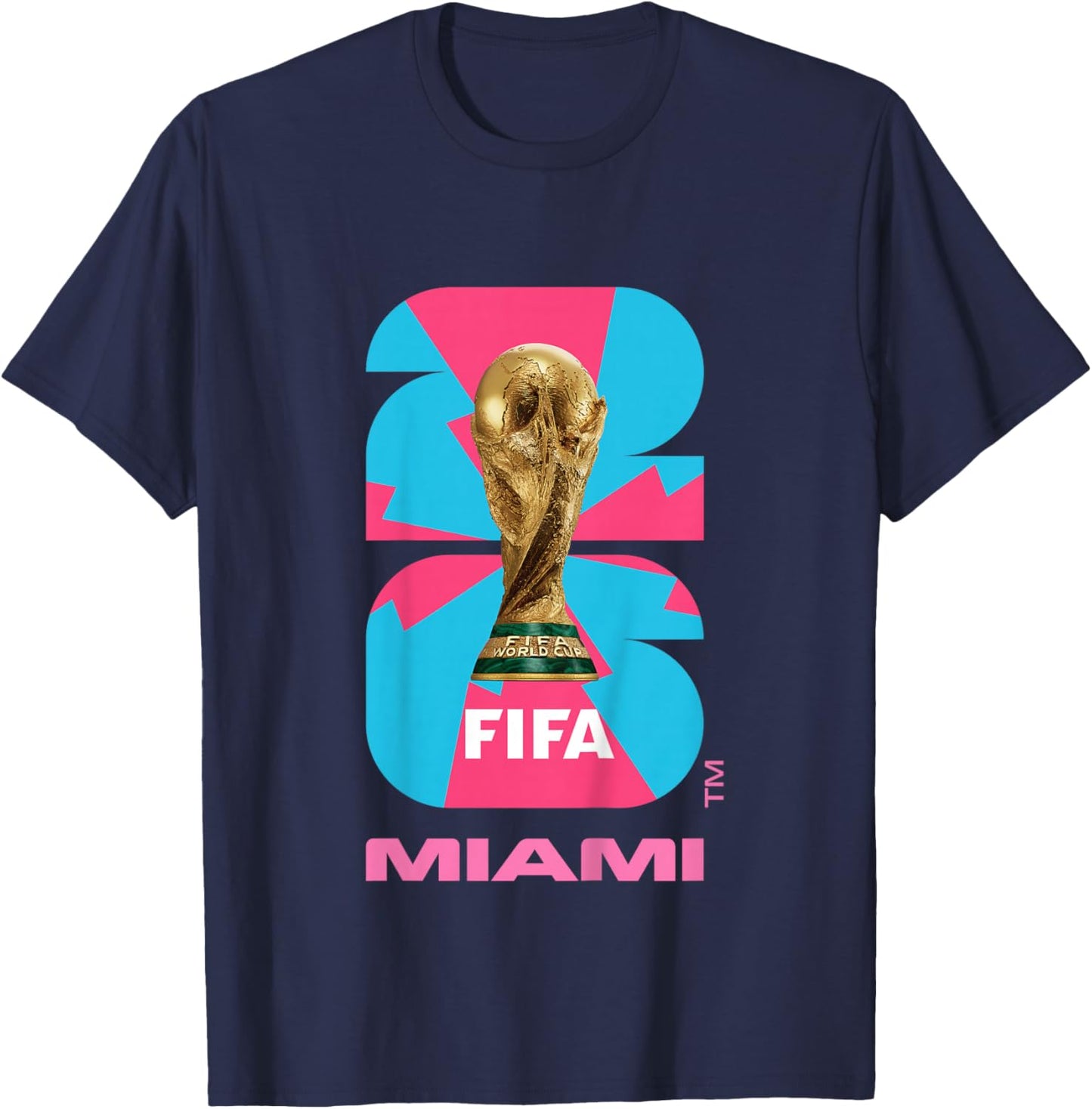 Kids FIFA World CUP26 Miami Trophy Color T-Shirt - T-Shirt | Navy
