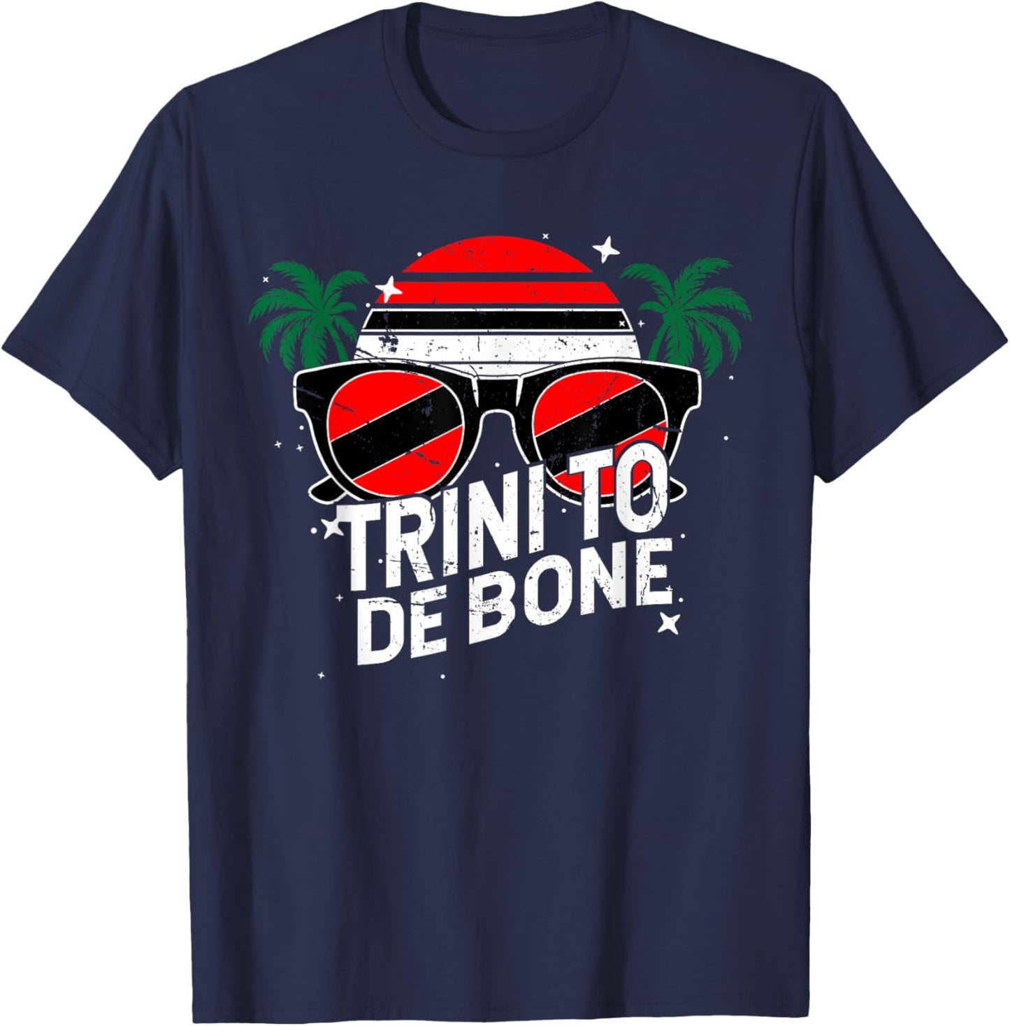 Trini To De Bone Trinidad And Tobago T-Shirt - T-Shirt | Navy