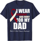 I Wear Burgundy Ivory For My Dad Oral Head Neck Cancer T-Shirt - T-Shirt | Navy