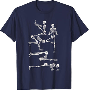 Skeleton Yoga Funny Halloween Costume Namaste Meditation T-Shirt - T-Shirt | Navy