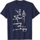 Skeleton Yoga Funny Halloween Costume Namaste Meditation T-Shirt - T-Shirt | Navy