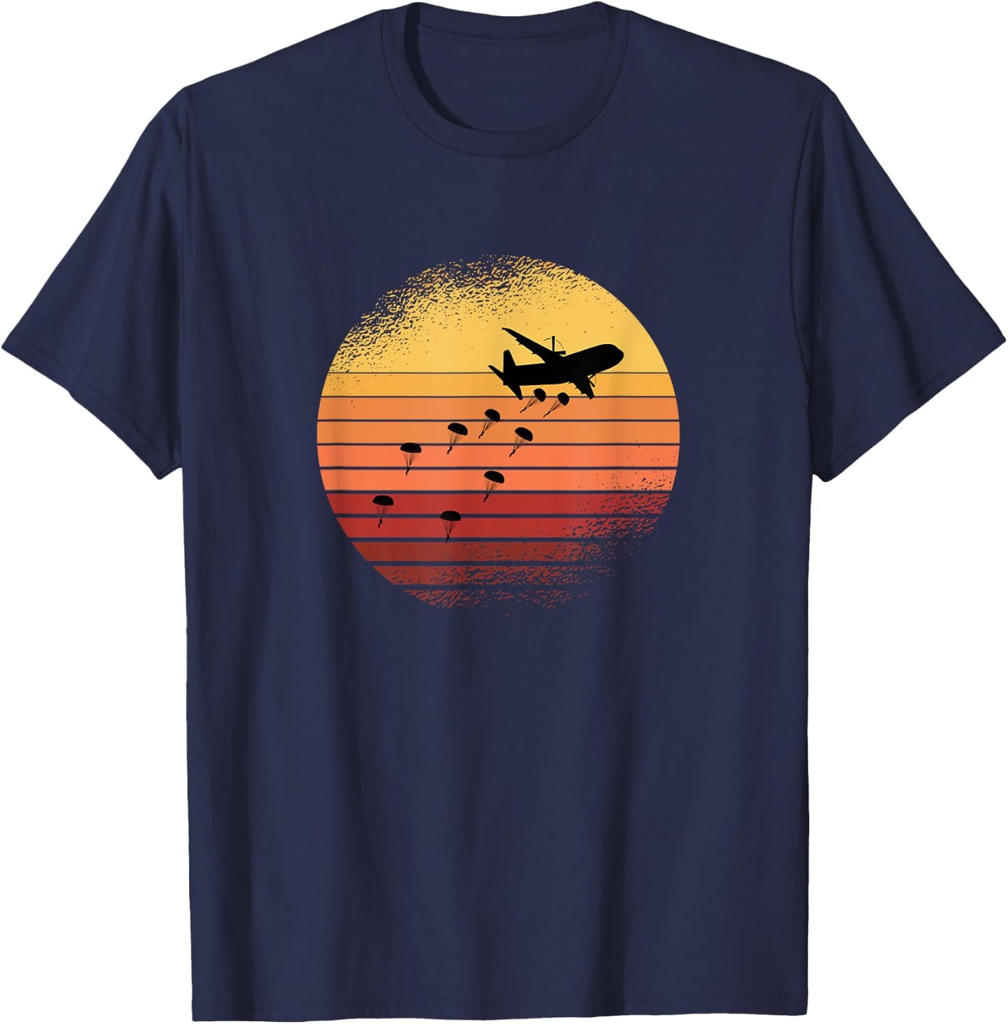 Paratrooper Vintage Army Parachute T-Shirt - T-Shirt | Navy