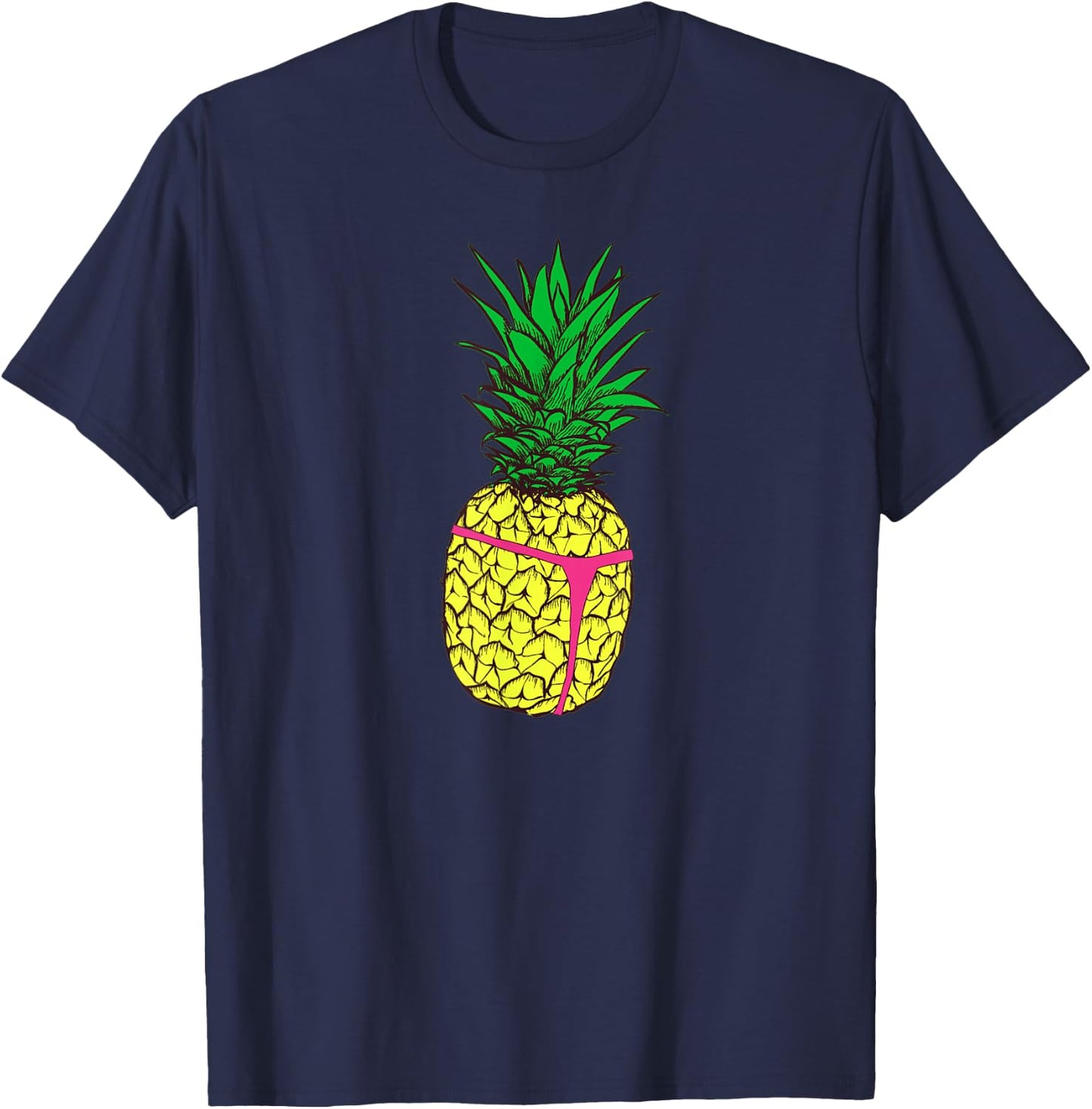 Pineapple Slut Thong | Slutty Shirt T-Shirt - T-Shirt | Navy