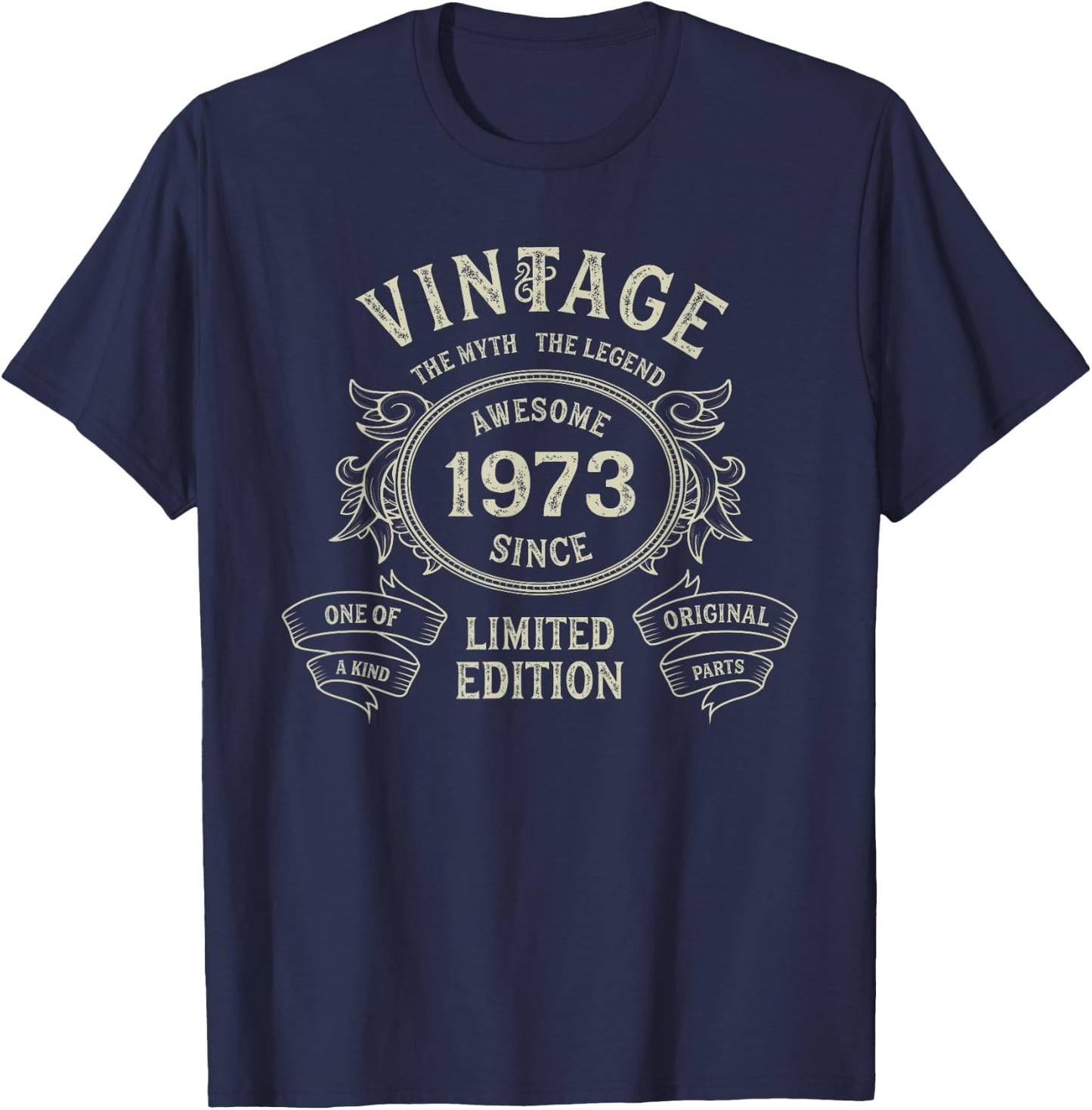 Vintage Born 1973 Limited Edition 52nd Birthday 52 years old T-Shirt - T-Shirt | Navy