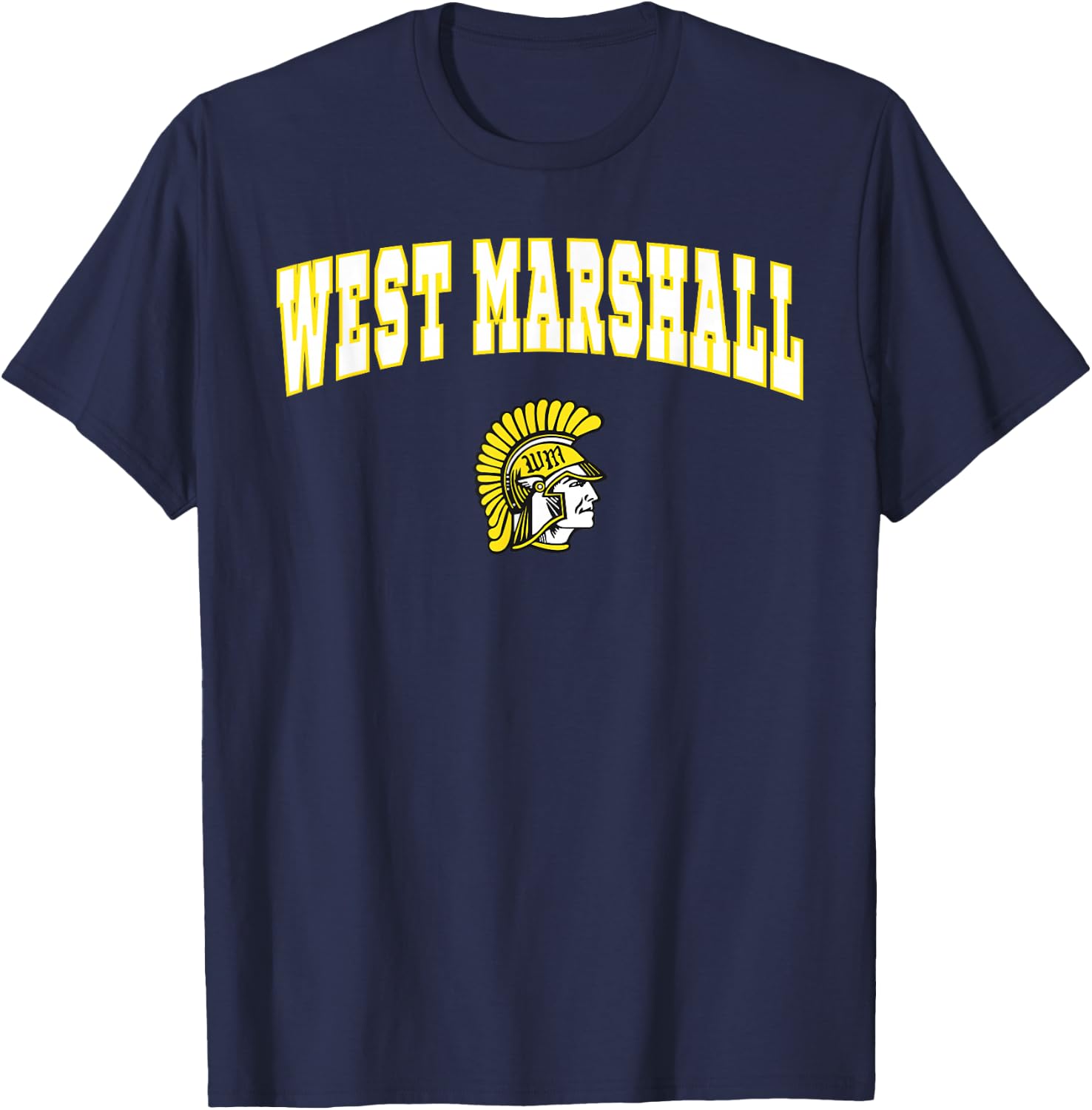 West Marshall High School Trojans T-Shirt - T-Shirt | Navy
