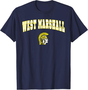 West Marshall High School Trojans T-Shirt - T-Shirt | Navy