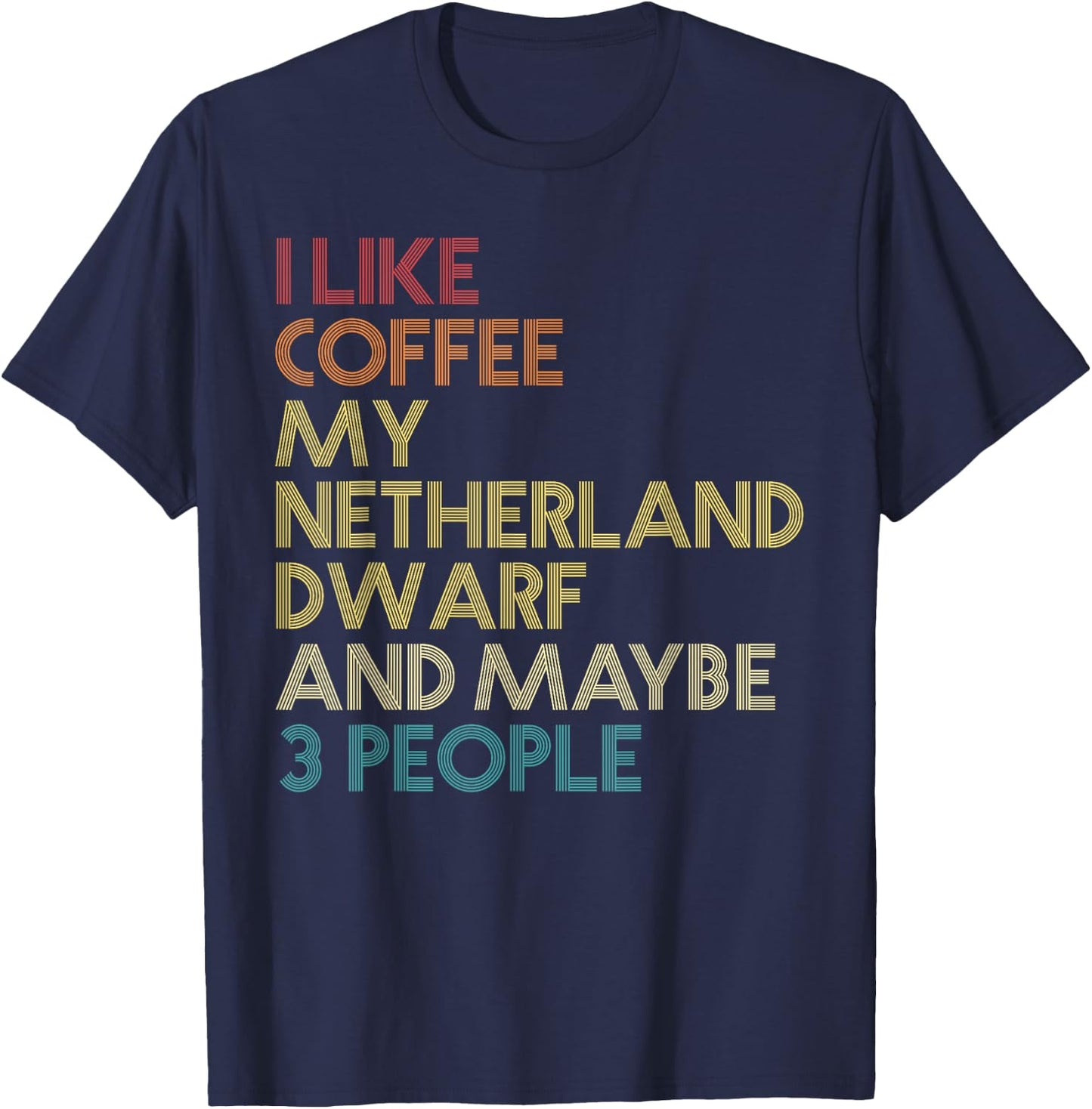 Netherland Dwarf Rabbit Owner Coffee Lover Vintage Retro T-Shirt - T-Shirt | Navy