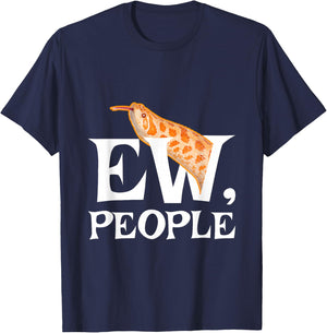 Ew People Reptile Lover Hoggy Introvert Funny Hognose Snake T-Shirt - T-Shirt | Navy