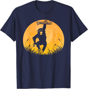 Chimpanzee Easy Halloween Outfit Monkey Moon Costume Gift T-Shirt - T-Shirt | Navy