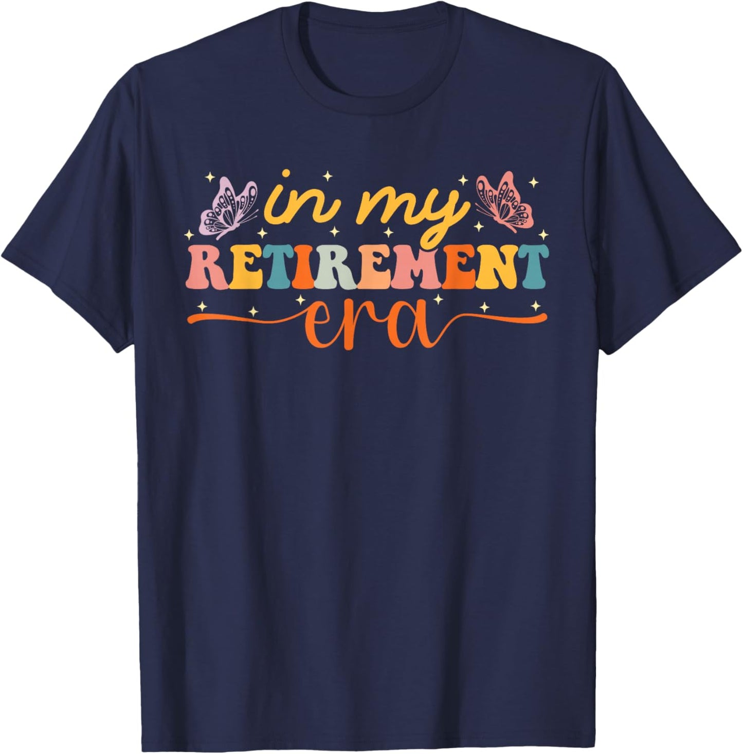 In My Retirement Era Women Retro Teachers 2026 T-Shirt - T-Shirt | Navy