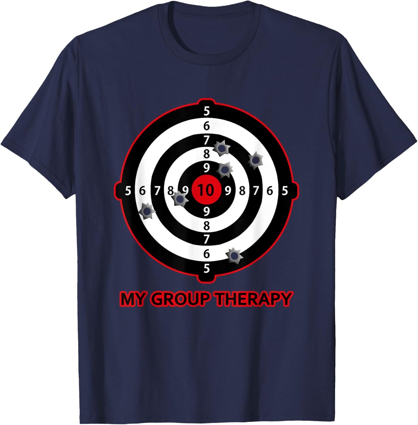 My Group Therapy Funny Gun Shooting Range Gift Women T-Shirt - T-Shirt | Navy