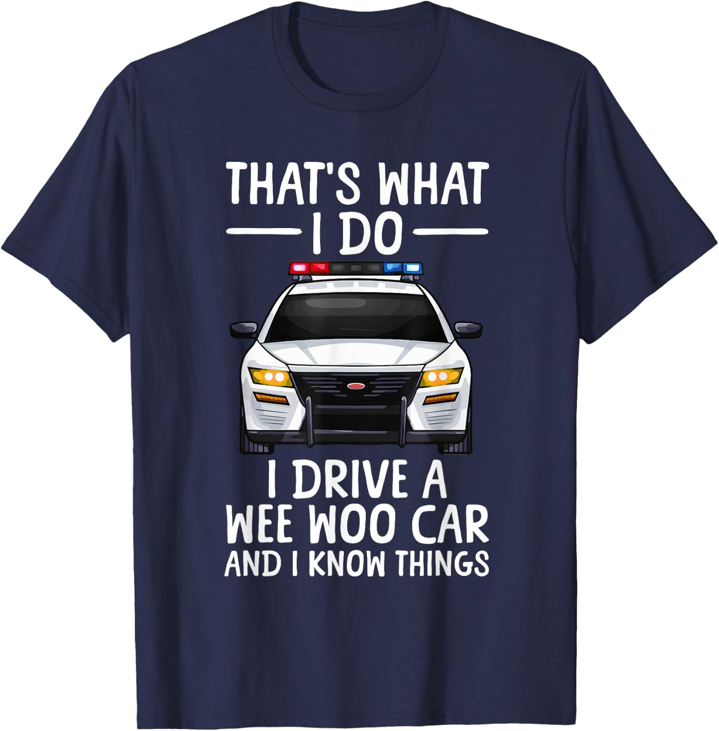 Funny Police Art Women Cop Policeman Police Officer T-Shirt - T-Shirt | Navy