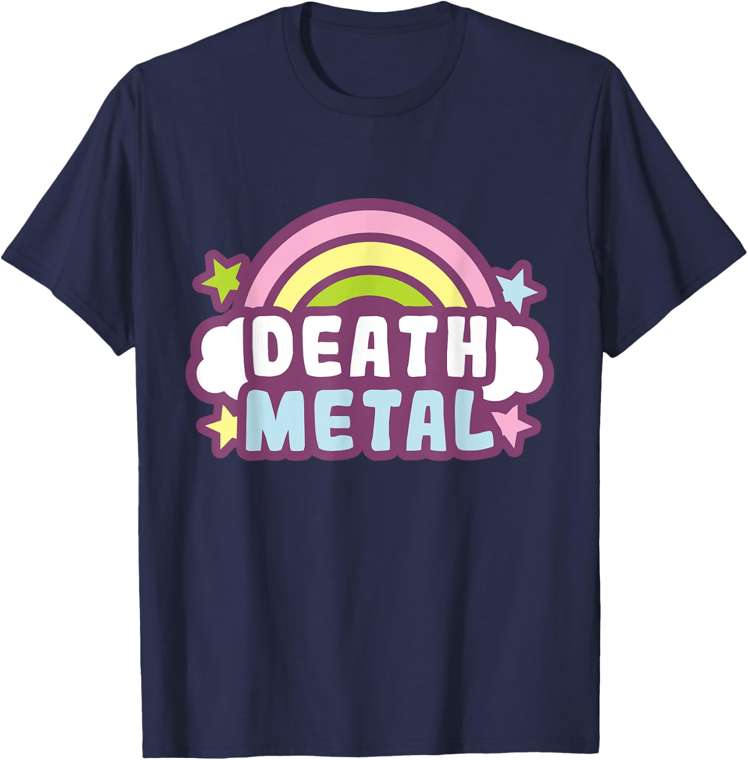 Death Metal Rainbow T-Shirt - T-Shirt | Navy
