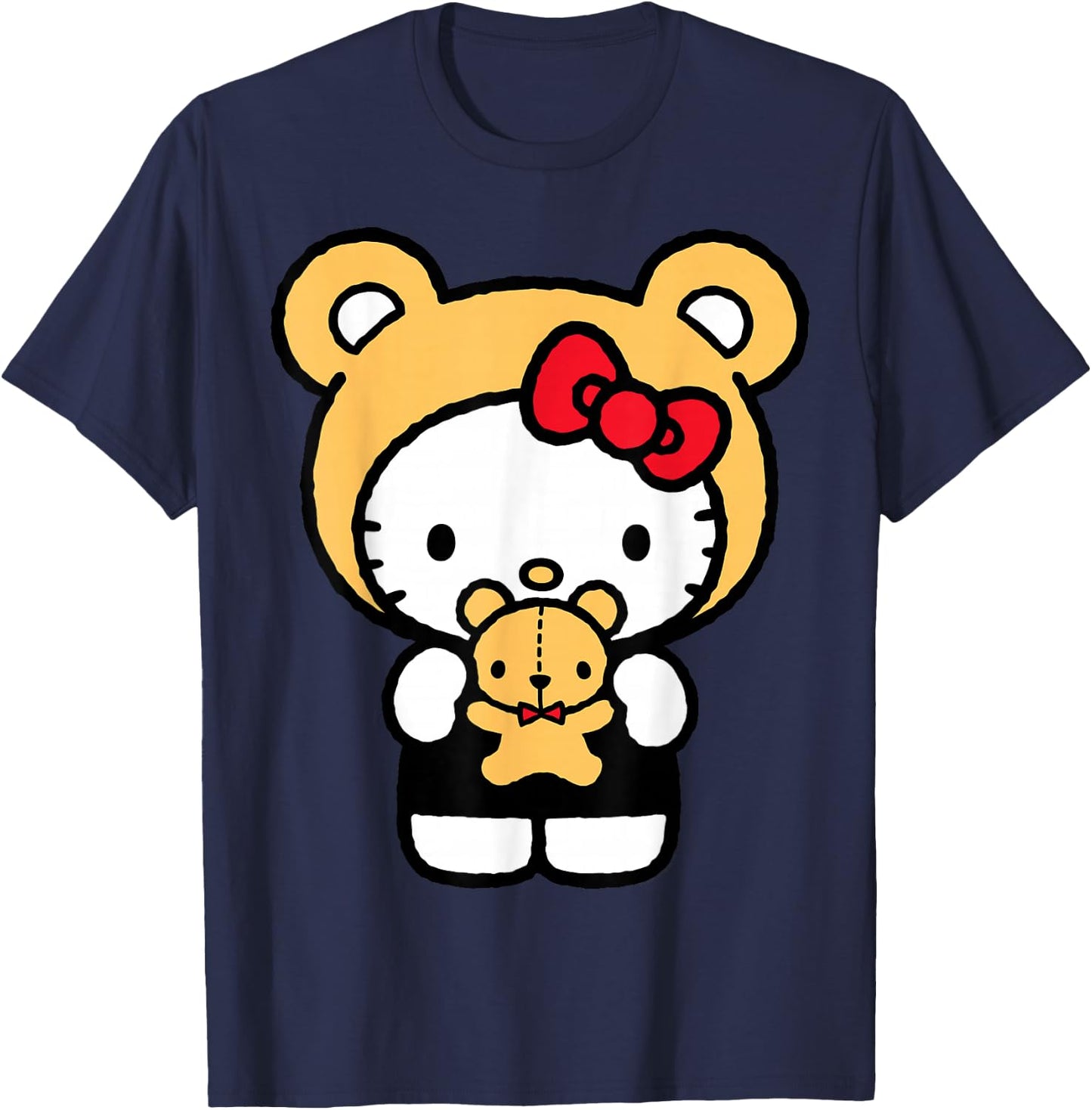 Hello Kitty Teddy Bear Dress Up Small T-Shirt - T-Shirt | Navy