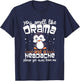 Funny Penguin Drama and Headache Design for Introverts T-Shirt - T-Shirt | Navy