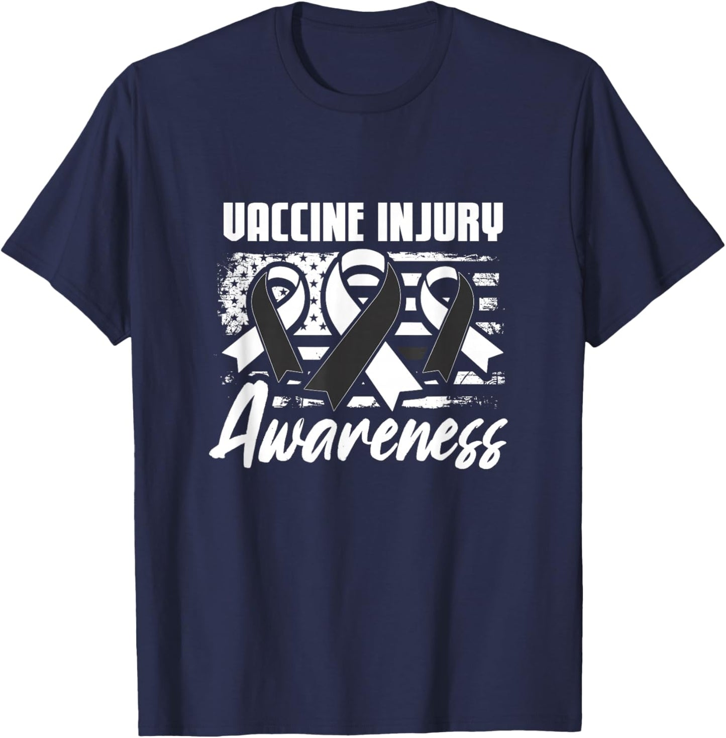 Patriotic Vaccine Injury Awareness Men T-Shirt - T-Shirt | Navy