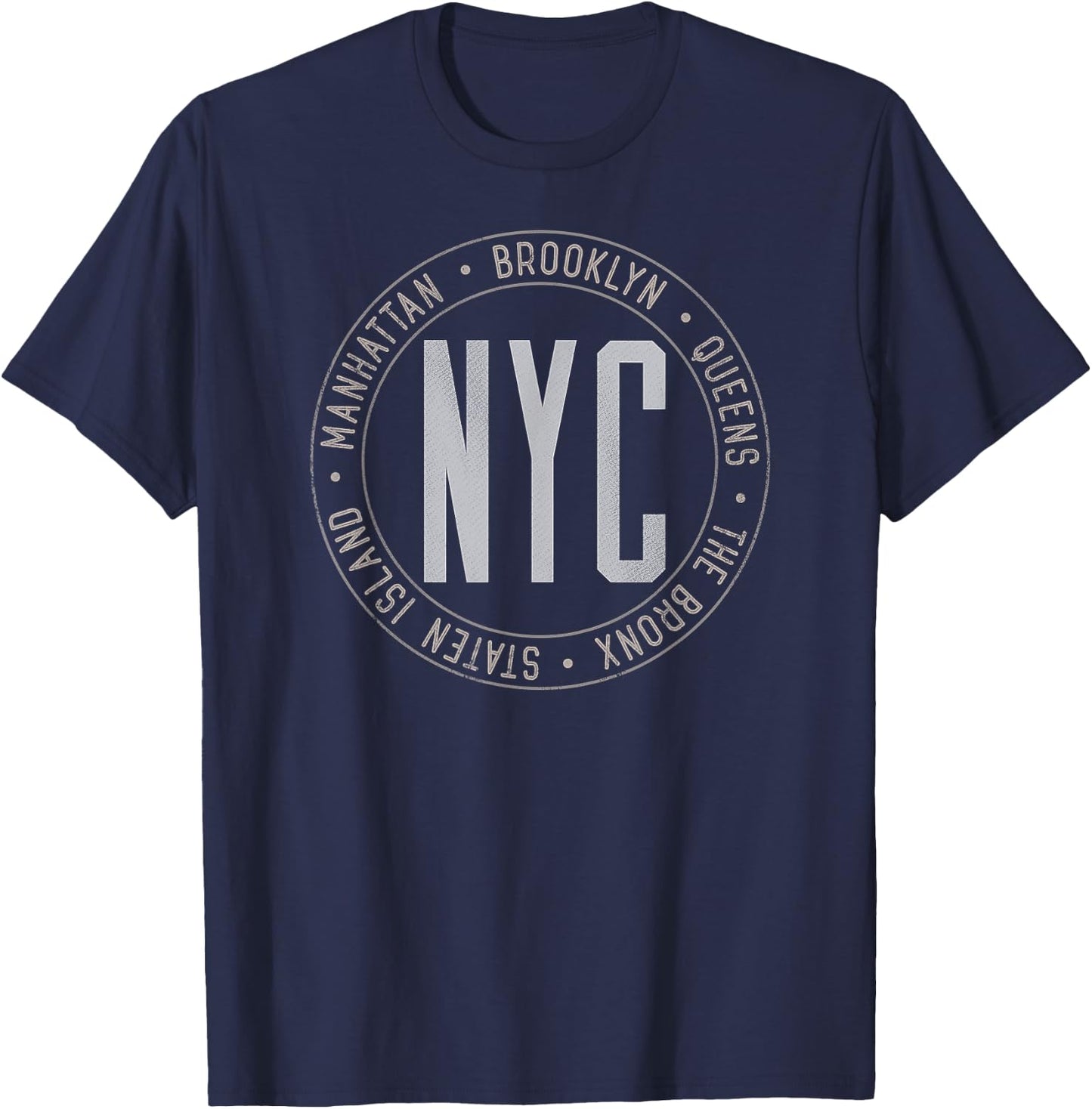 New York Boroughs Five Boroughs NYC Lovers and Residents T-Shirt - T-Shirt | Navy