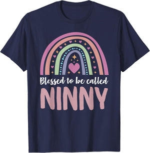 Ninny Shirt for Grandma Women Mothers Day Blessed Ninny T-Shirt - T-Shirt | Navy