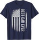 Best Dad Ever Funny Family Father's Day American Flag Men T-Shirt - T-Shirt | Navy