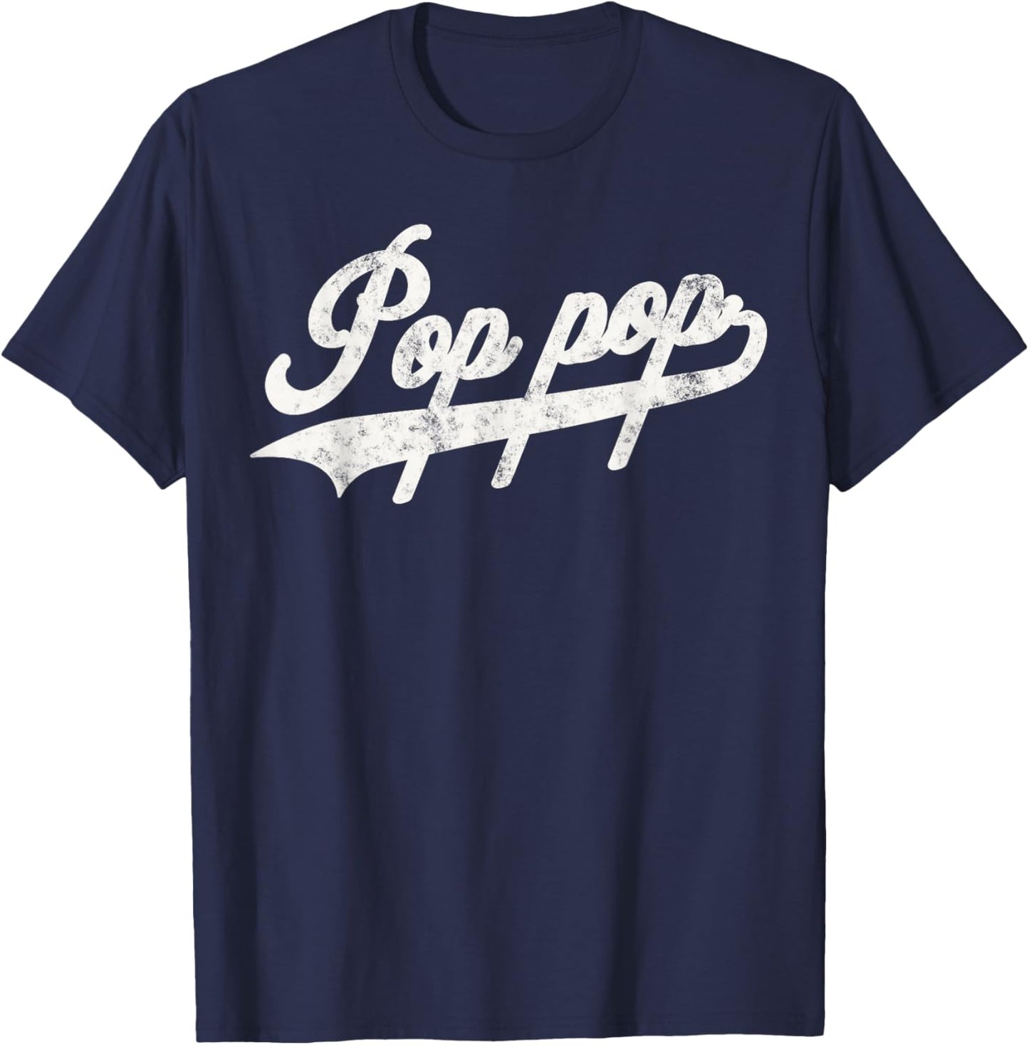 Pop pop Retro Style Father’s day Gift Papa Grandpa T-Shirt - T-Shirt | Navy