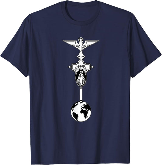 Legion Of Mary Our Lady Catholic T-Shirt - T-Shirt | Navy