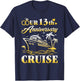 Our 13th Wedding Anniversary Cruise 13 Years of Marriage T-Shirt - T-Shirt | Navy
