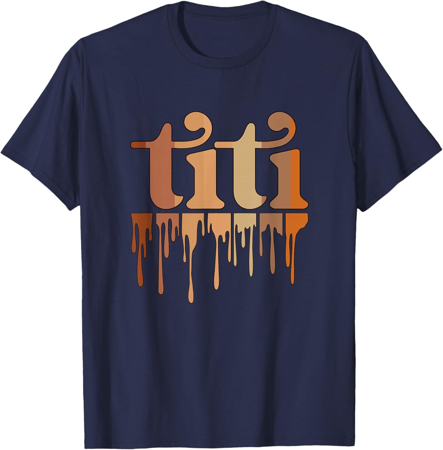 Black Titi Auntie African American Cute Titi Aunt T-Shirt - T-Shirt | Navy