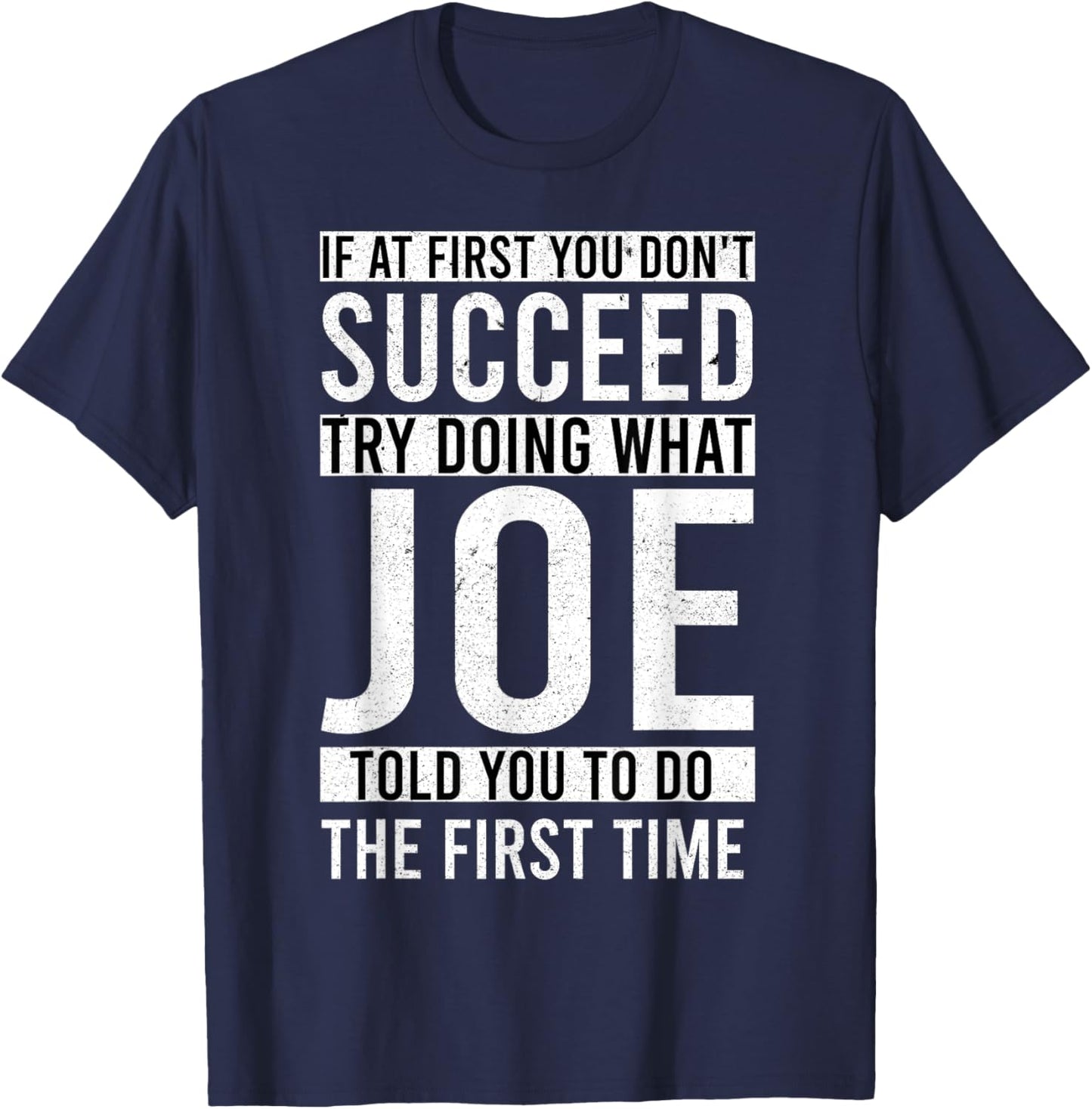 JOE Gifts Name Personalized Birthday Presents Funny Joke T-Shirt - T-Shirt | Navy