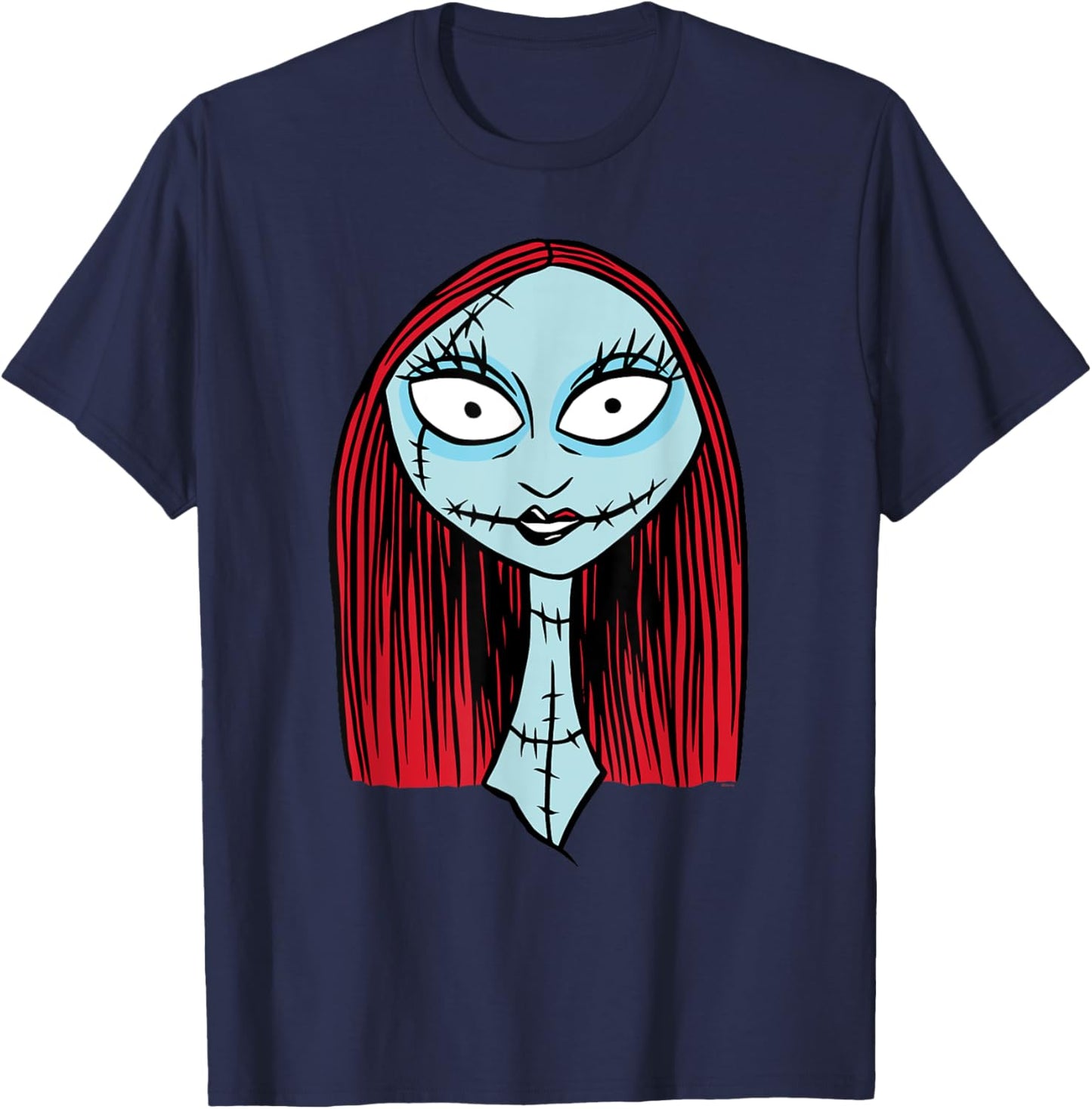 Disney The Nightmare Before Christmas Sally Big Face T-Shirt - T-Shirt | Navy