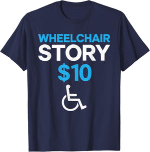 Wheelchair User Paraplegic Disabled Disability Handicap T-Shirt - T-Shirt | Navy