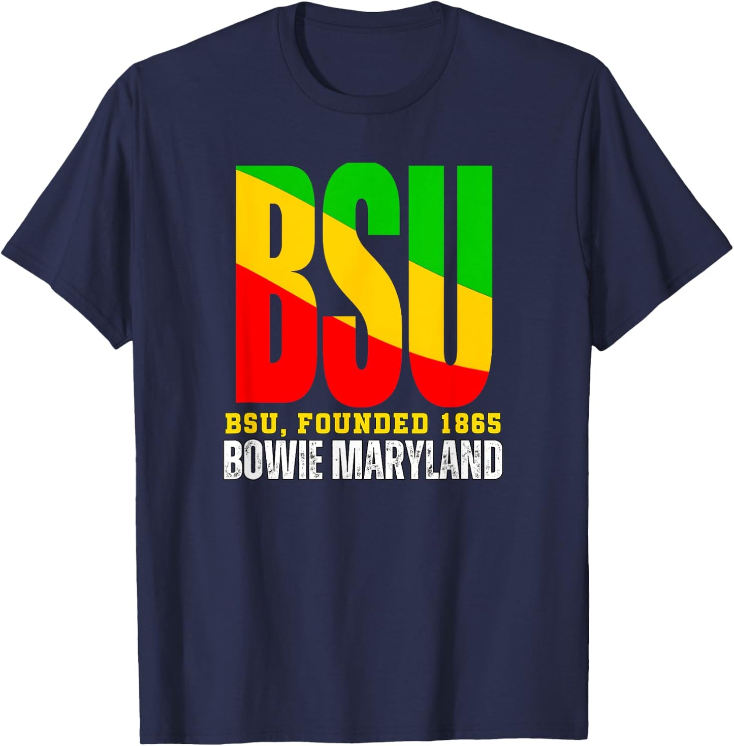 Bowie State, BSU, Souvenir HBC Urban Design T-Shirt - T-Shirt | Navy