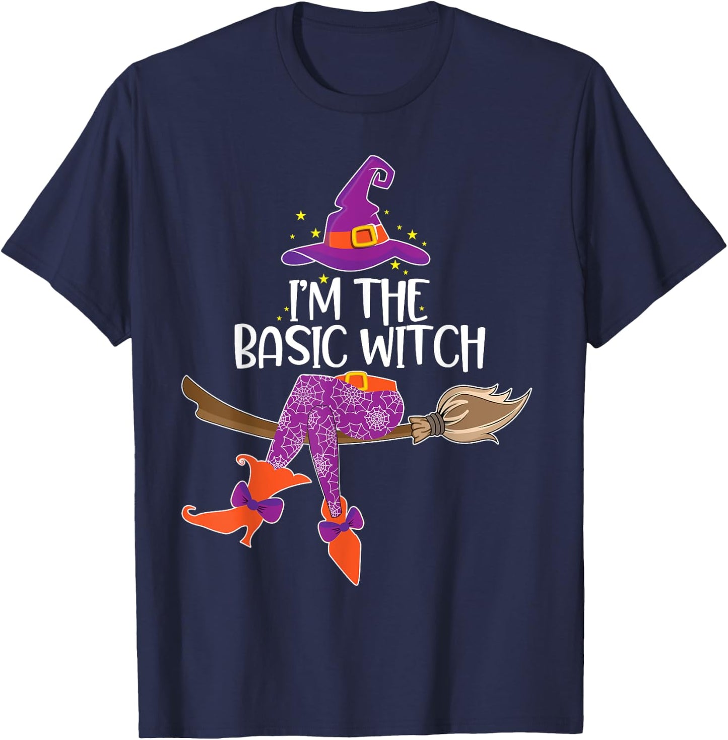 Im the Basic Witch Halloween Matching Group Costume T-Shirt - T-Shirt | Navy